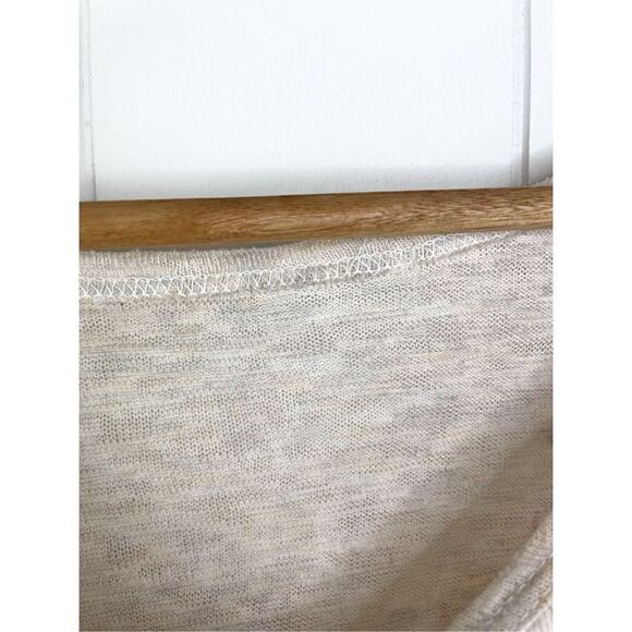 Unbranded Boho Heather Beige Floral Tunic Tank Ruffle Bottom - Picture 8 of 8